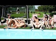 CFNM sex by the pool